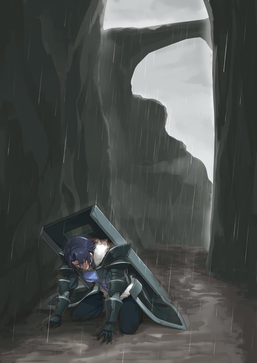 This is a pixiv picture whose title is 【PFLS】一般兵の逃走【谷間の国の戦い】.