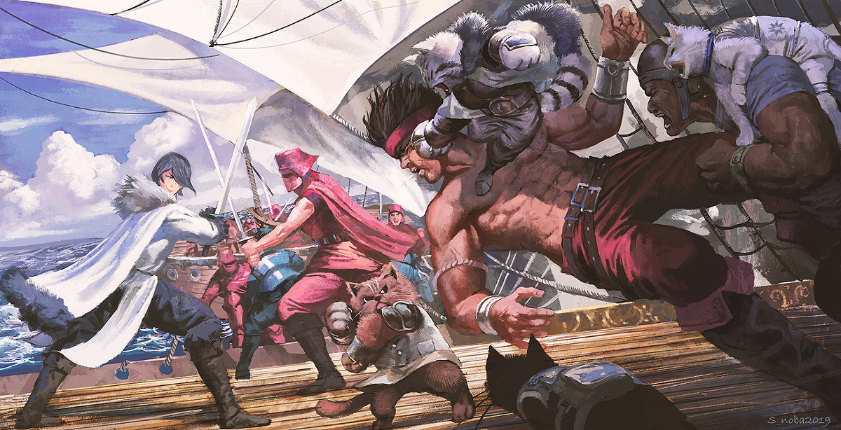 This is a pixiv picture whose title is 【PFLS】船上拳闘会【テイル島の戦い】.