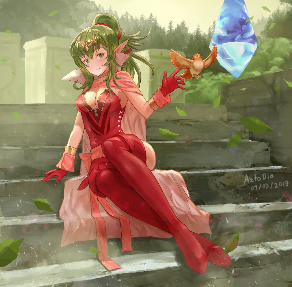 This is a pixiv picture whose title is Tiki at the Divine dragon ground.