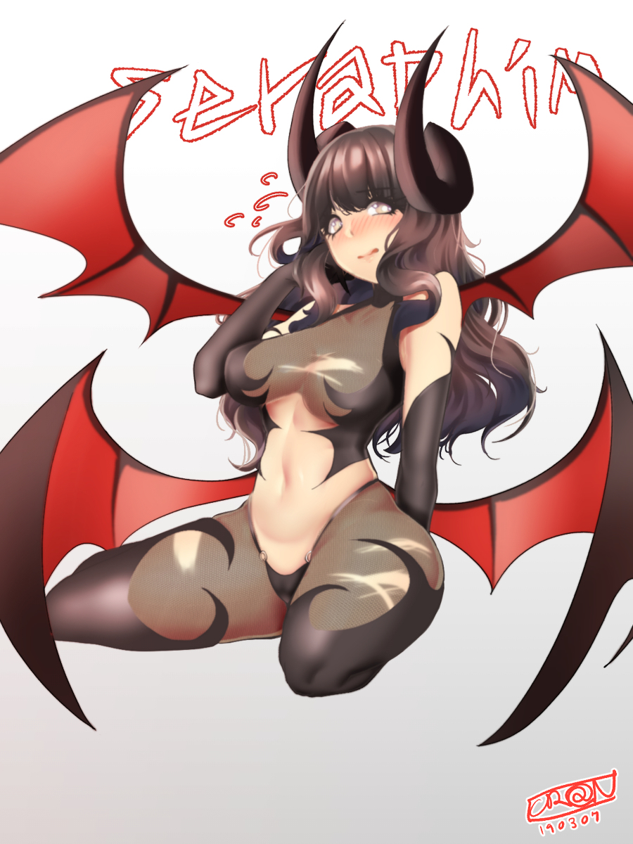 This is a pixiv picture whose title is succubus seraphim.