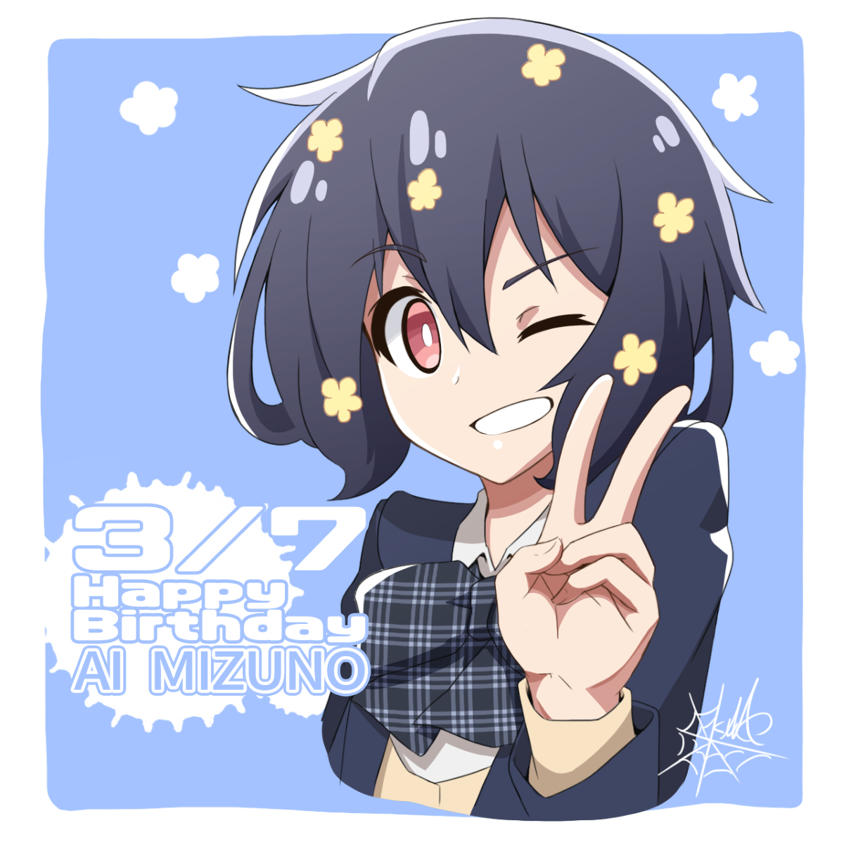 This is a pixiv picture whose title is 3号誕生日.