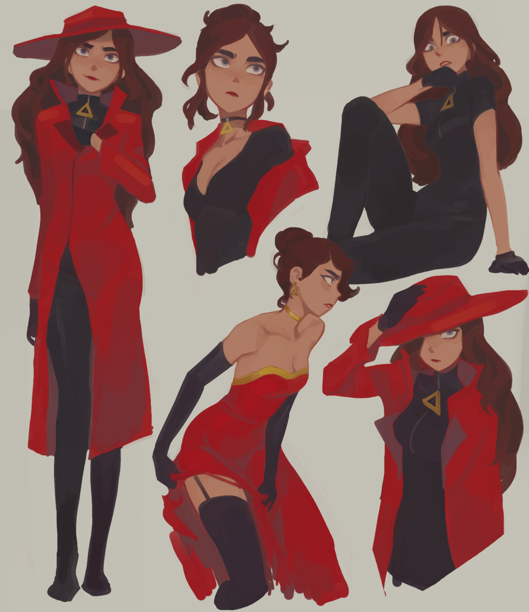 This is a pixiv picture whose title is Carmen Sandiego.