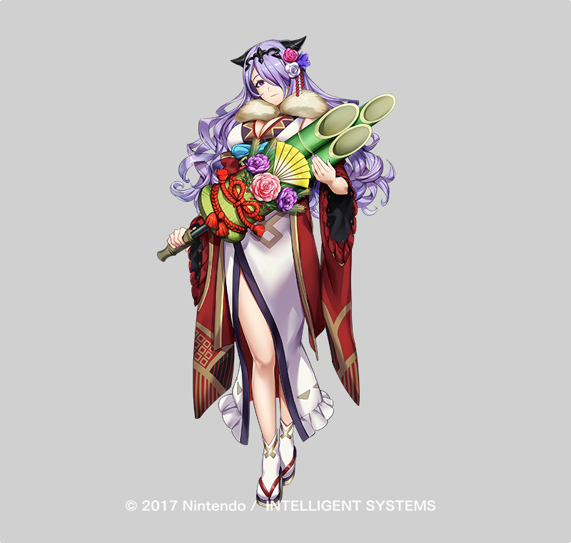 This is a pixiv picture whose title is 【仕事絵】FEH 『年明けカミラ』.