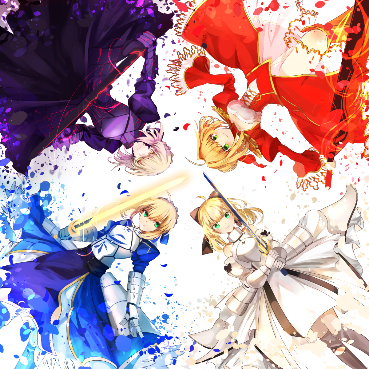 This is a pixiv picture whose title is 4COLORS.