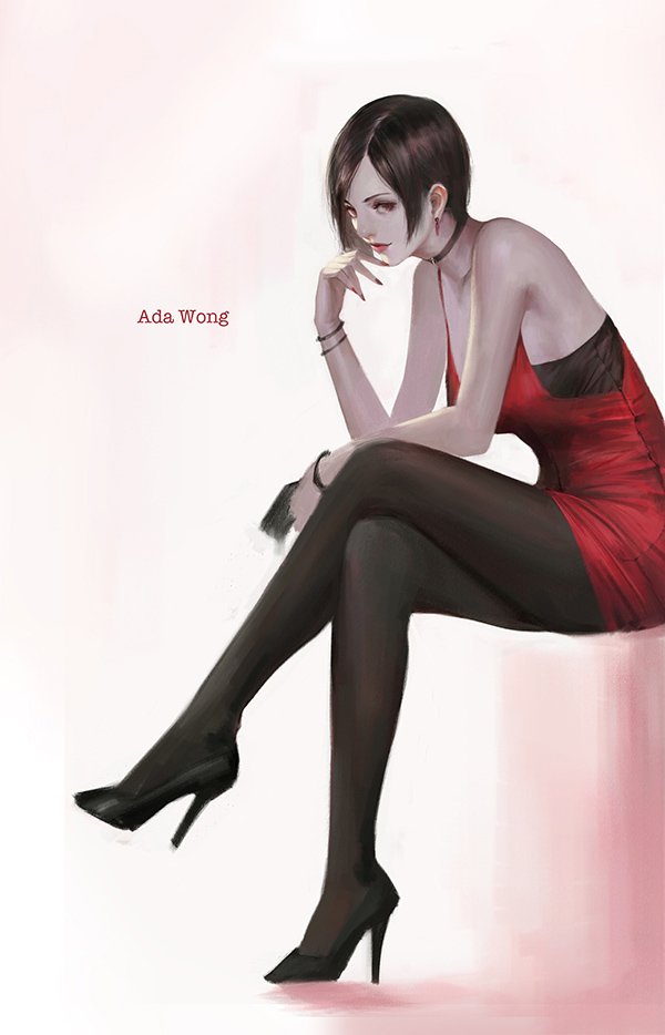 This is a pixiv picture whose title is エイダ・ウォン　Ada Wong.