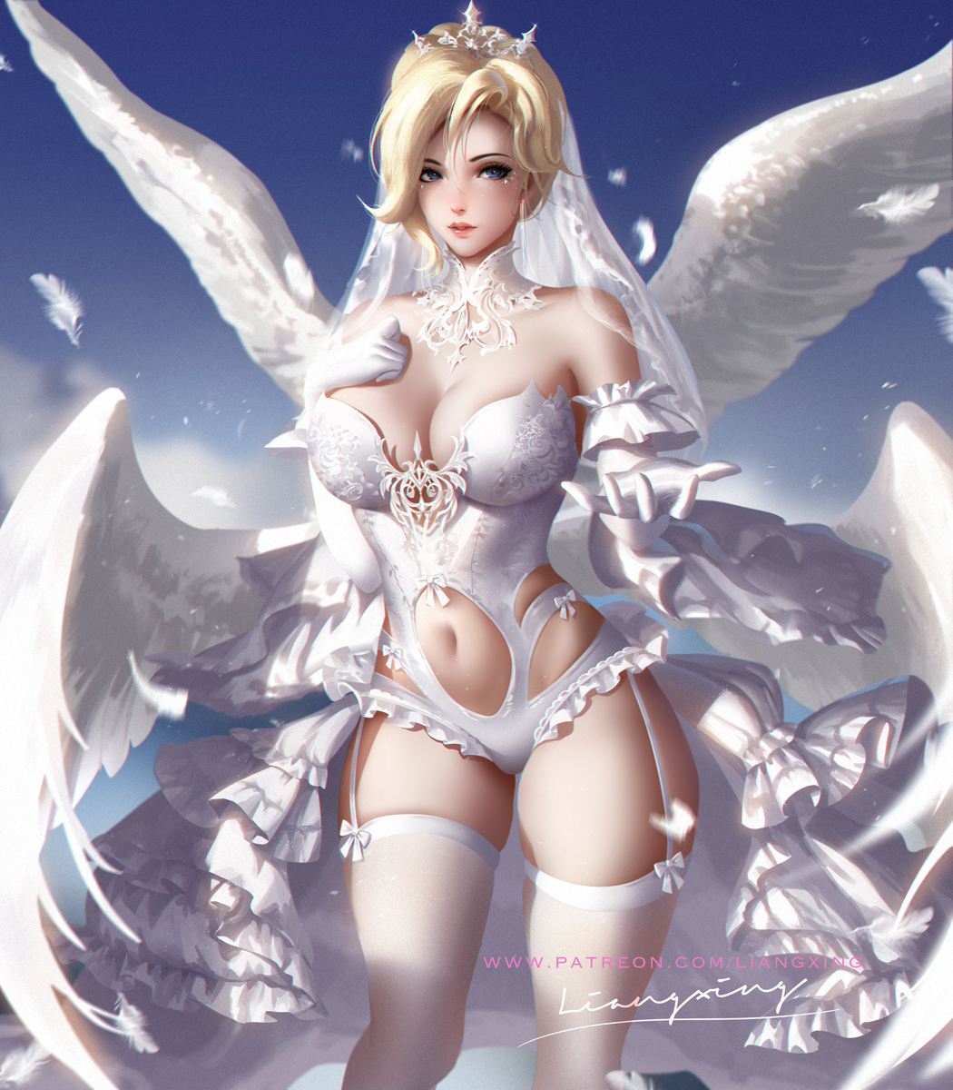 This is a pixiv picture whose title is Bride Mercy.
