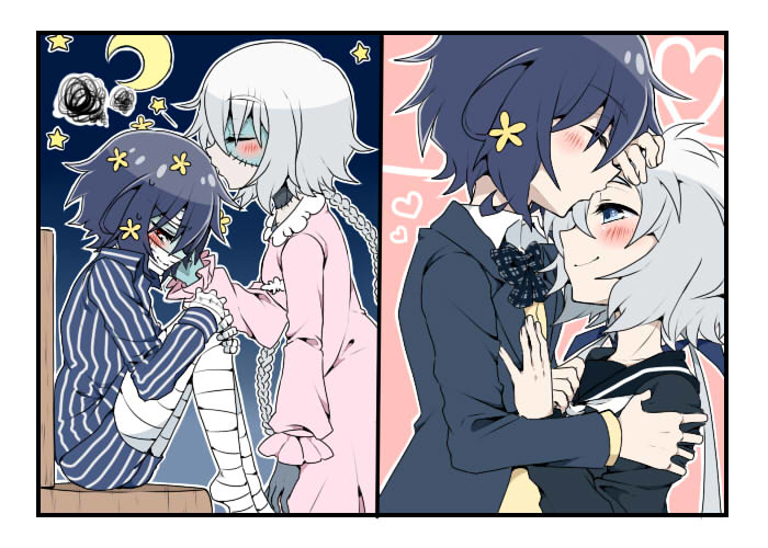 This is a pixiv picture whose title is 初めてのちゅう.