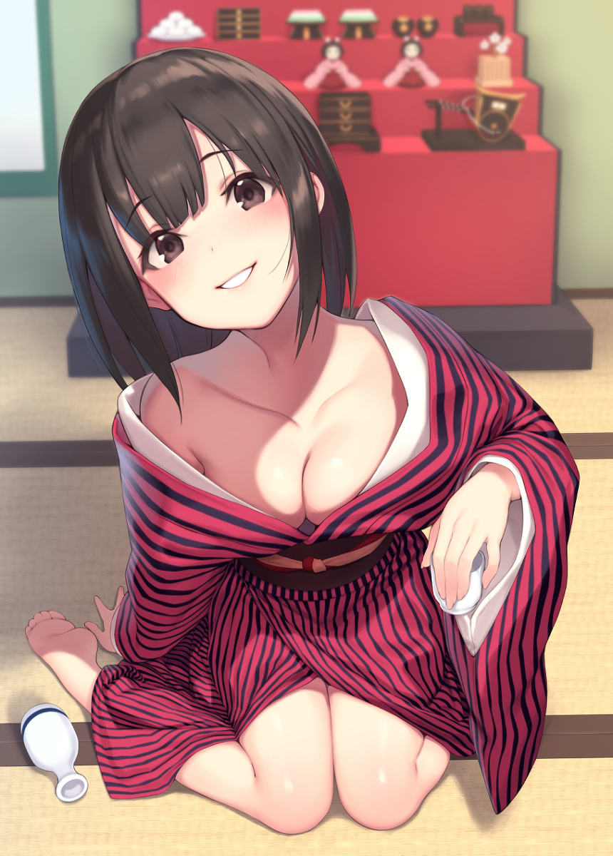 This is a pixiv picture whose title is ほろよいひな祭り.