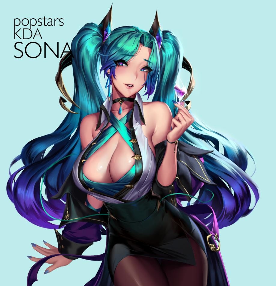 This is a pixiv picture whose title is K/DA SONA.
