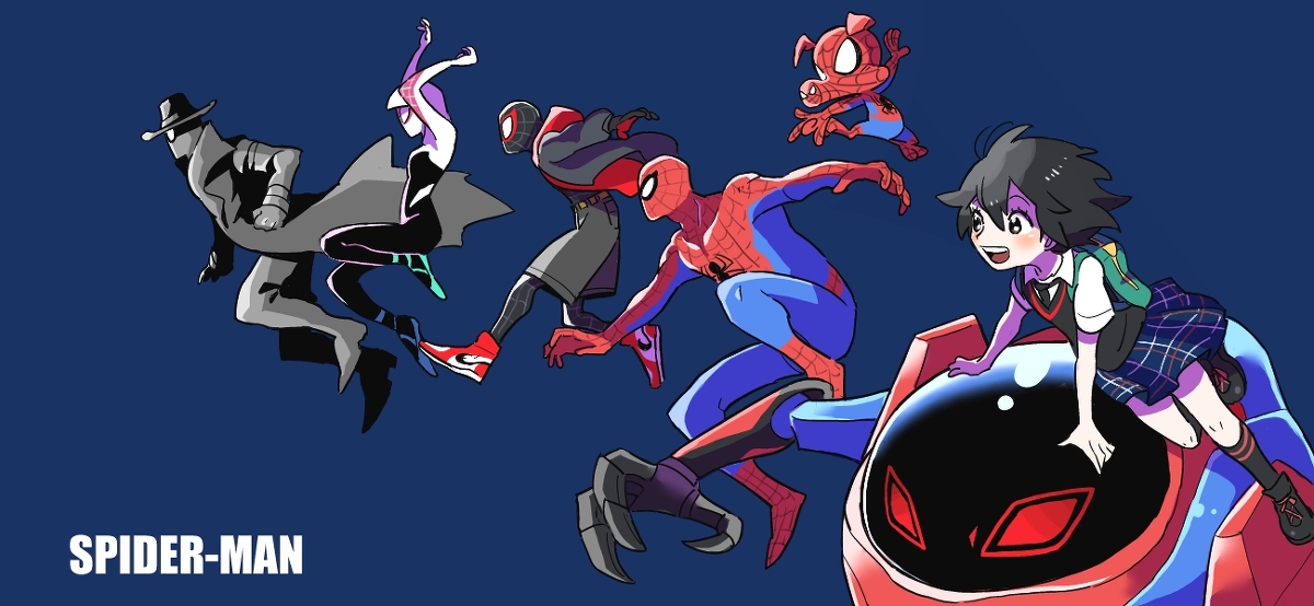 This is a pixiv picture whose title is スパイダーバース‼.