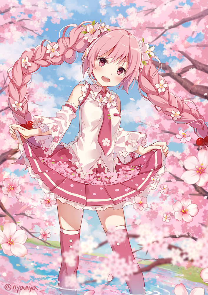 This is a pixiv picture whose title is 🌸ミク.