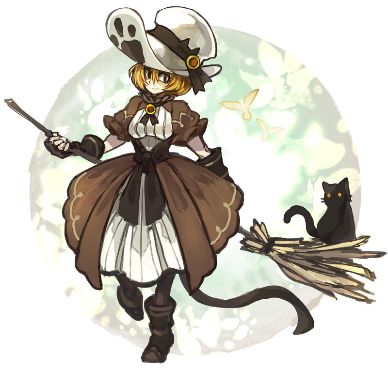 This is a pixiv picture whose title is 【PFLS】耳なし魔女と使い猫【谷間の国の戦い】.