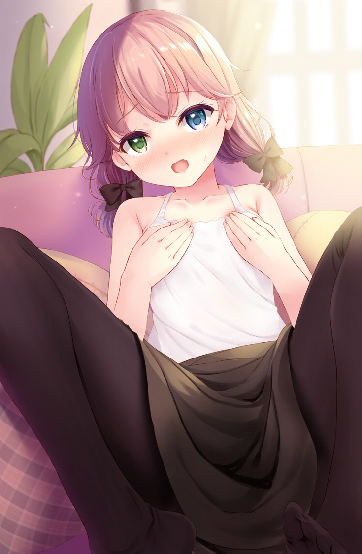 This is a pixiv picture whose title is オッドアイな娘を.