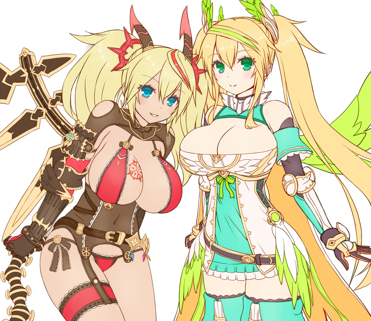 This is a pixiv picture whose title is エッチなの～ビッチなの～どっちが好きなの～～？.