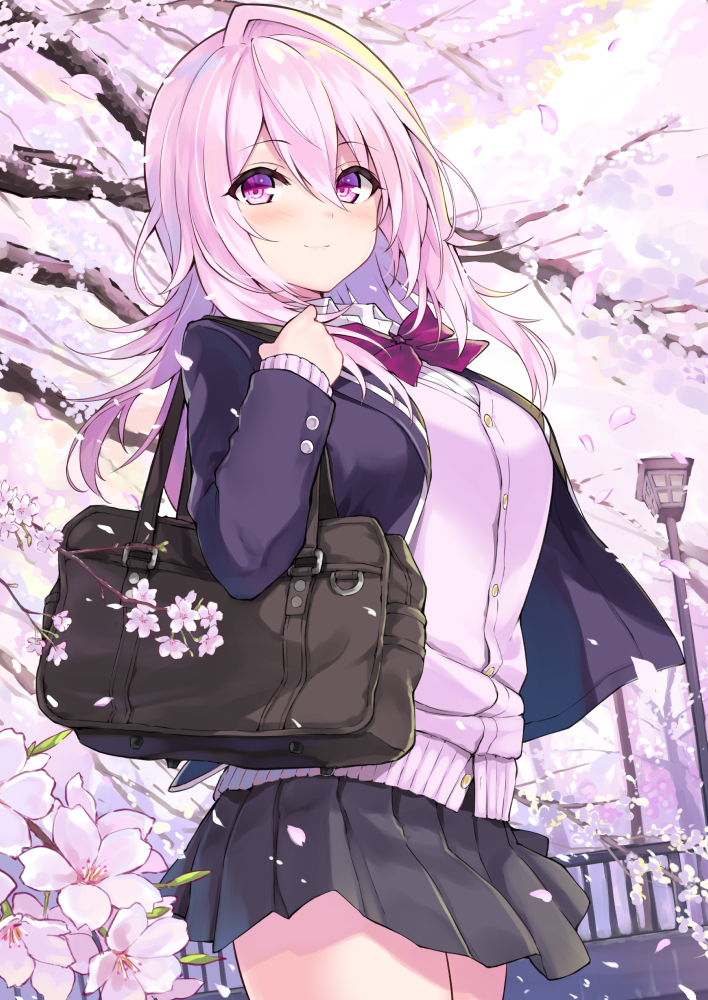 This is a pixiv picture whose title is 桜吹雪、桜さん.