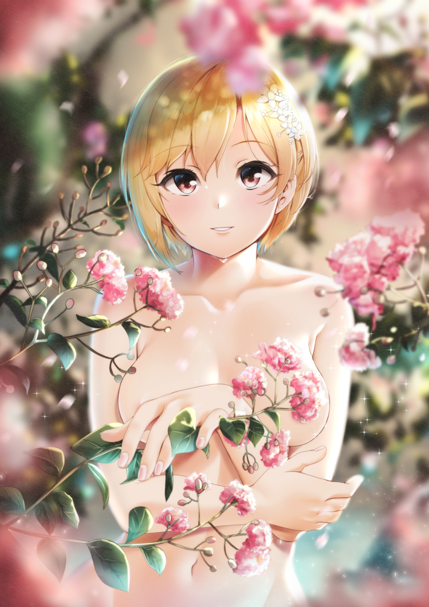 This is a pixiv picture whose title is 夕美とサルスベリ.
