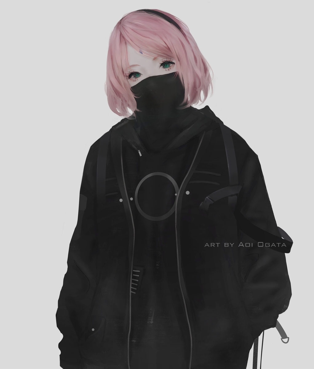 This is a pixiv picture whose title is Sakura Haruno.