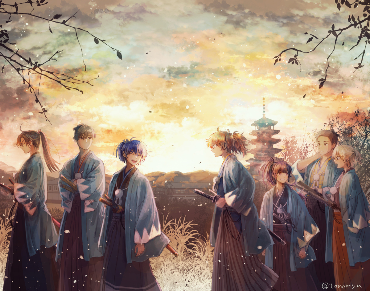 This is a pixiv picture whose title is 新選組の日.