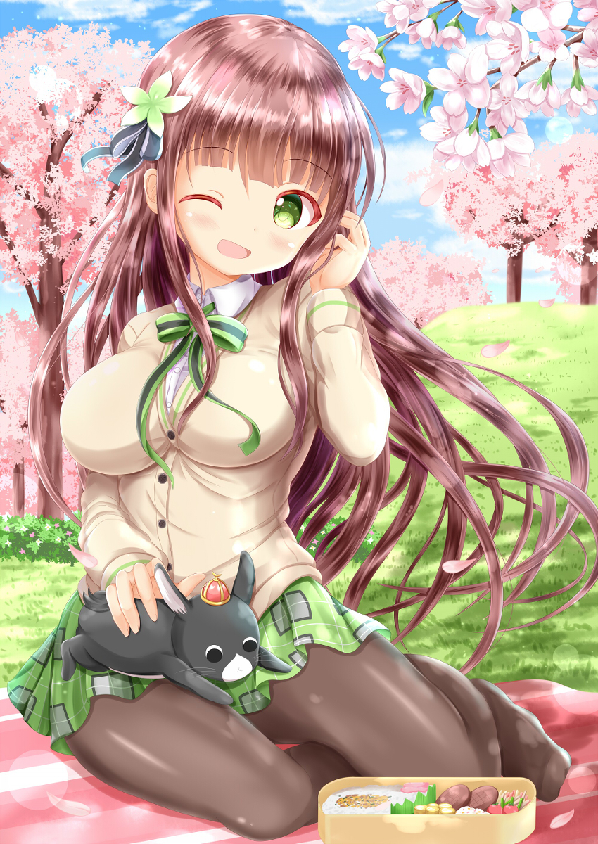 This is a pixiv picture whose title is お花見.