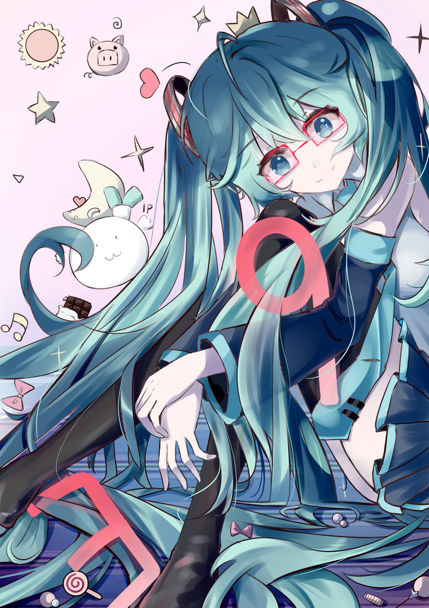 This is a pixiv picture whose title is 39！ミクの日.