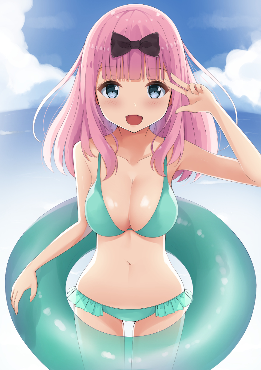 This is a pixiv picture whose title is 藤原千花.