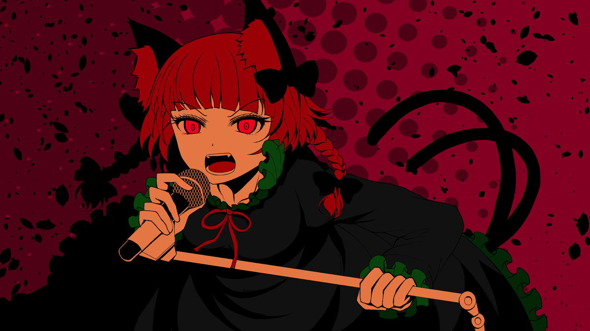 This is a pixiv picture whose title is 叫ぶ黒猫.