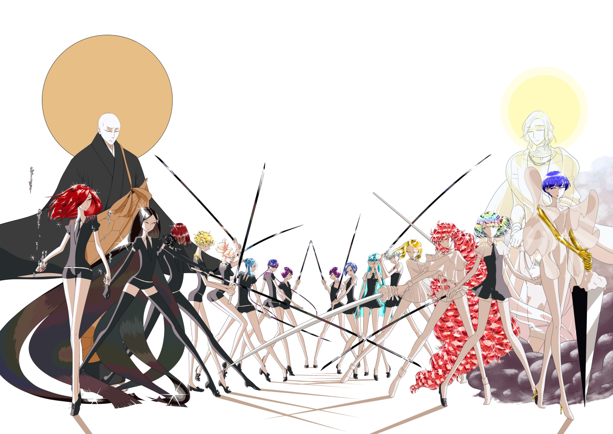 This is a pixiv picture whose title is 宝石の国.