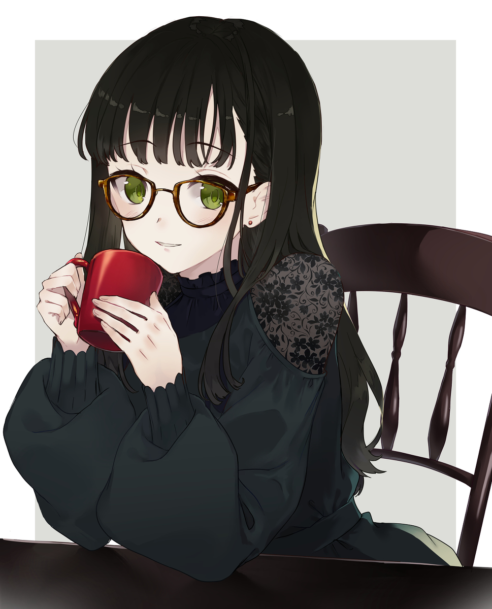 This is a pixiv picture whose title is ホッ、と一息.