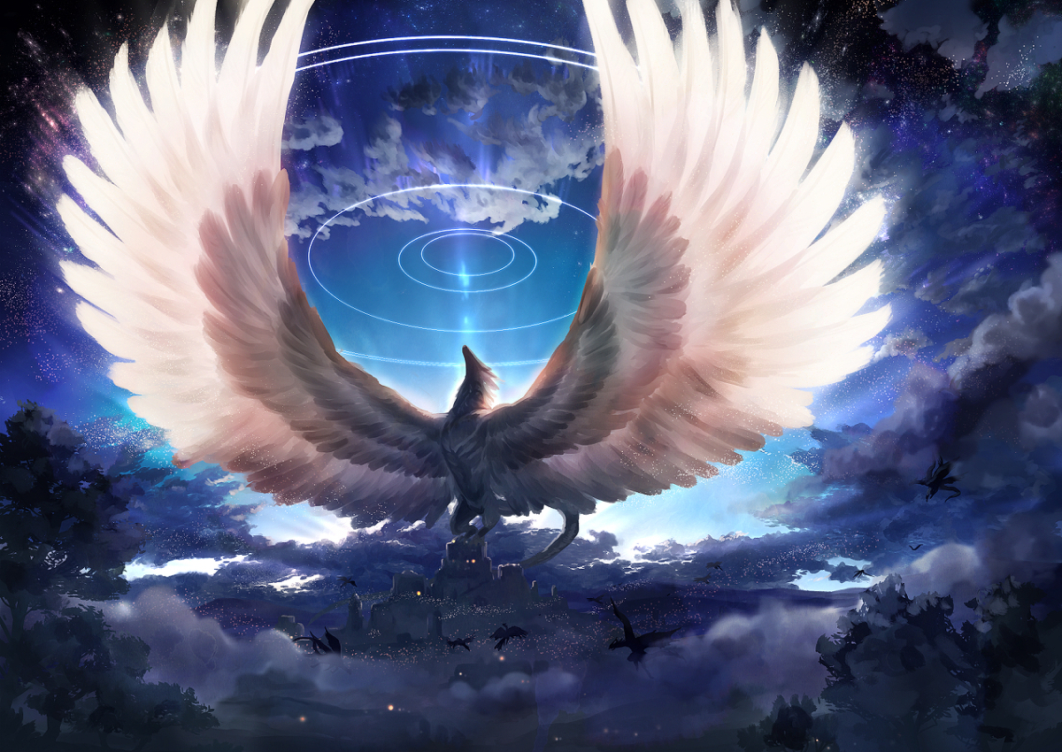 This is a pixiv picture whose title is 征野に翼綻び.