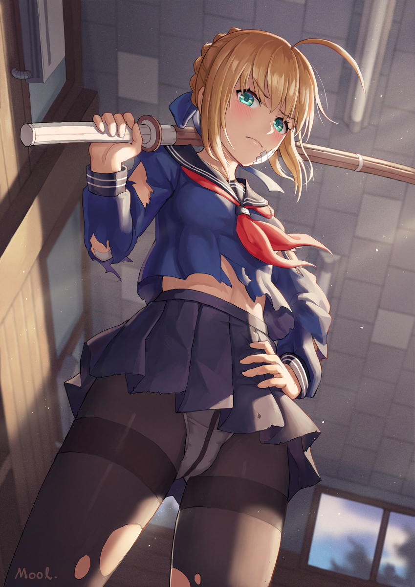 This is a pixiv picture whose title is saber~~.