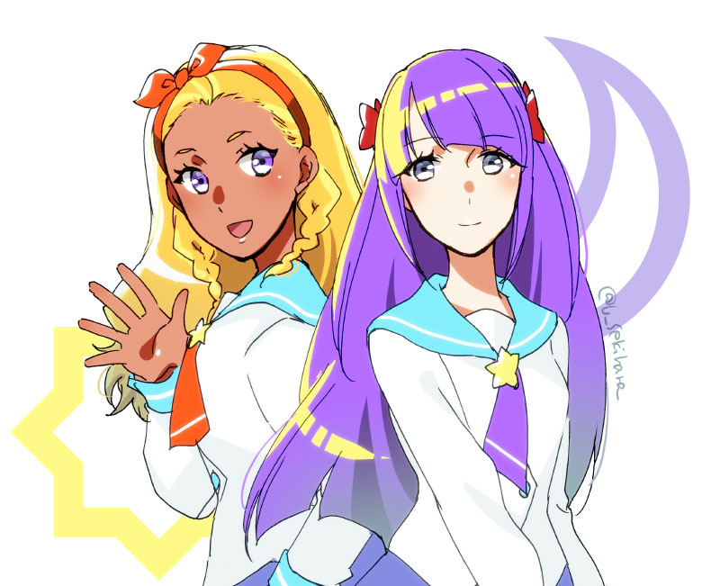 This is a pixiv picture whose title is 版権らくがきまとめ【百合】.