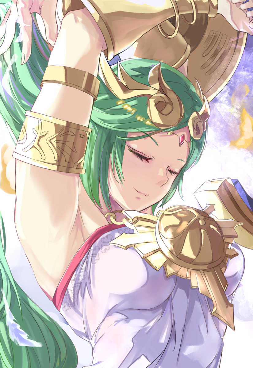 This is a pixiv picture whose title is パルテナの上アピールえっちすぎて浄化されてしまう.