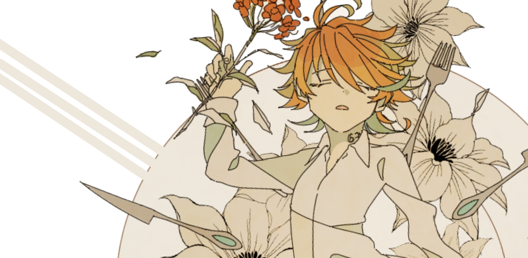 This is a pixiv picture whose title is 約束のネバーランド.