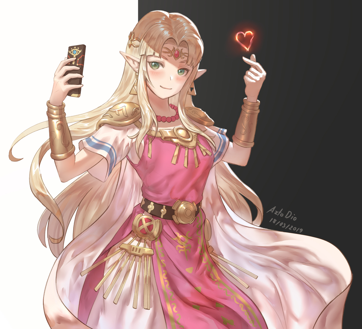 This is a pixiv picture whose title is Zelda loves you ❤️.