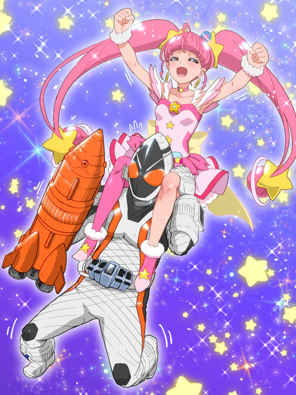 This is a pixiv picture whose title is 友情ロケット.