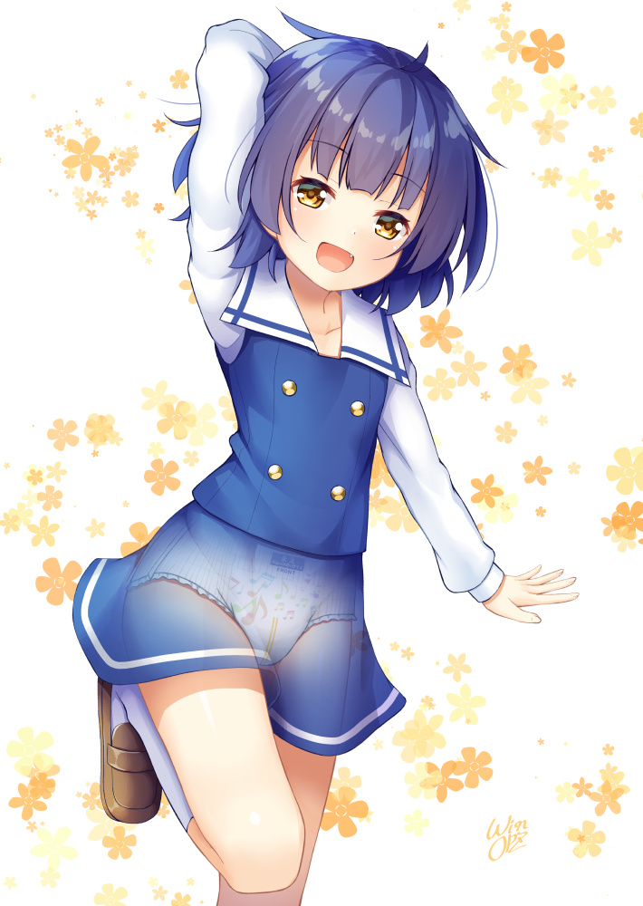 This is a pixiv picture whose title is スカート透けおむつマヤちゃん.