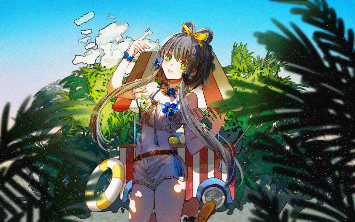 This is a pixiv picture whose title is 夏.