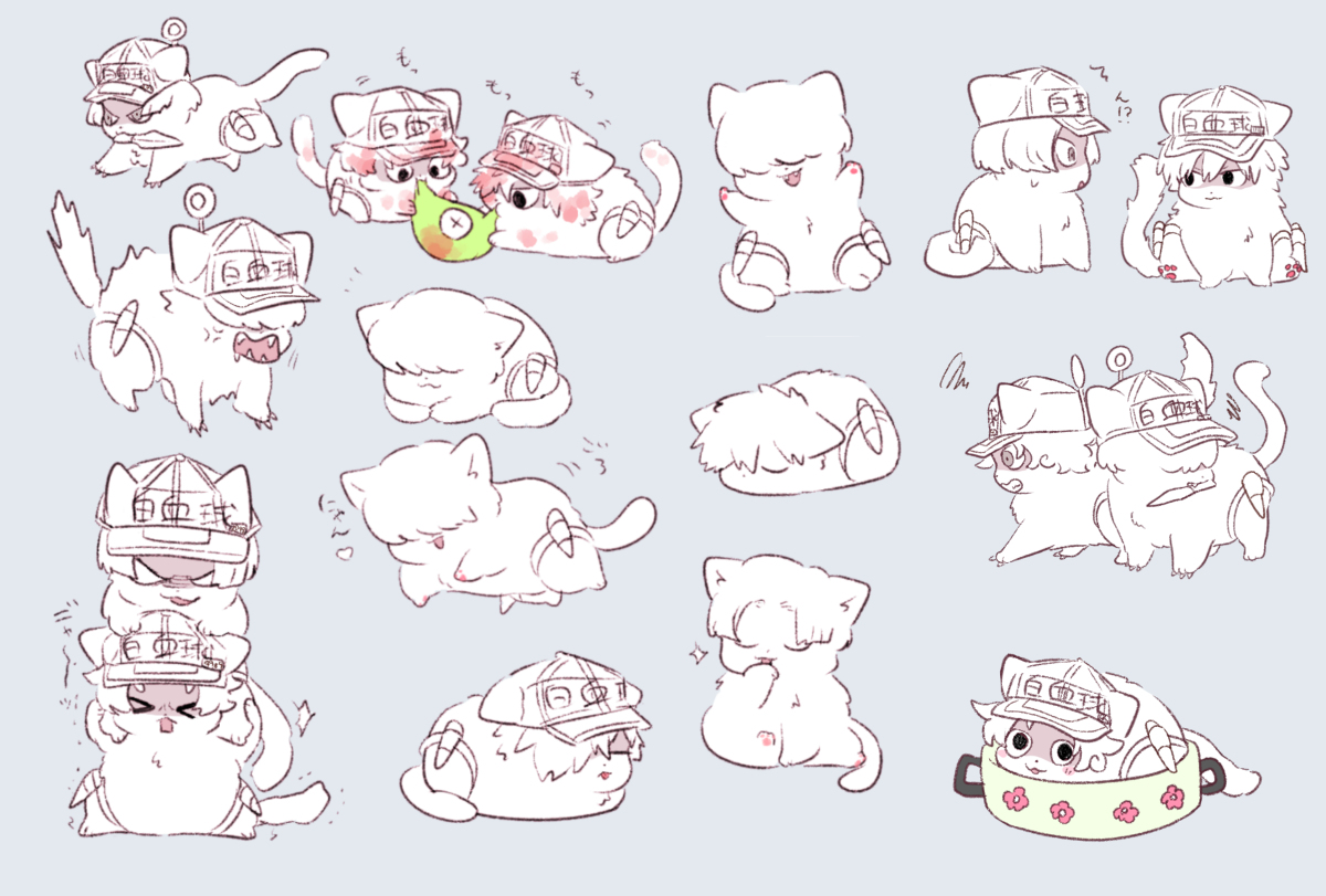 This is a pixiv picture whose title is 細胞ﾆｬﾝログ②.