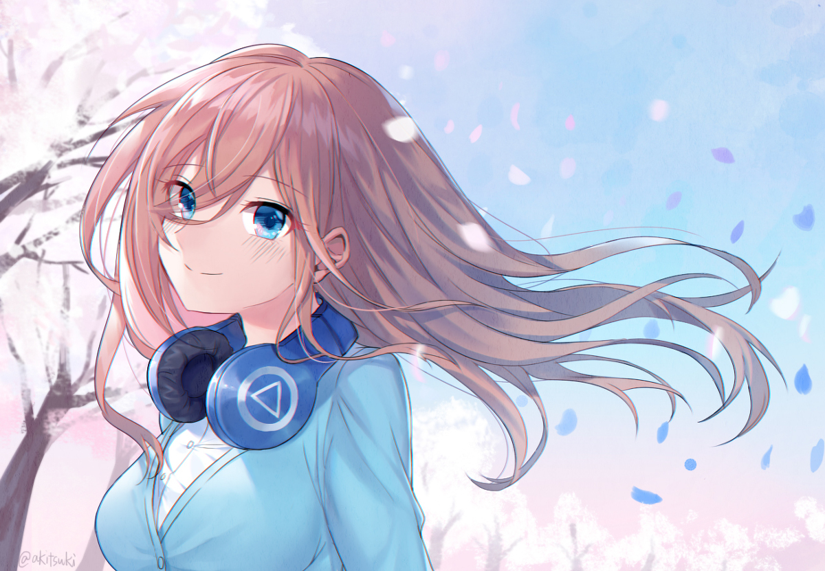 This is a pixiv picture whose title is 桜吹雪.