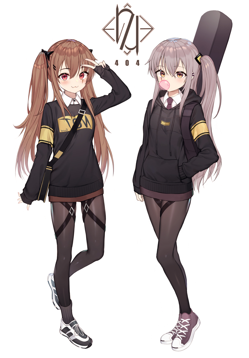 This is a pixiv picture whose title is UMP45 UMP9 私服.