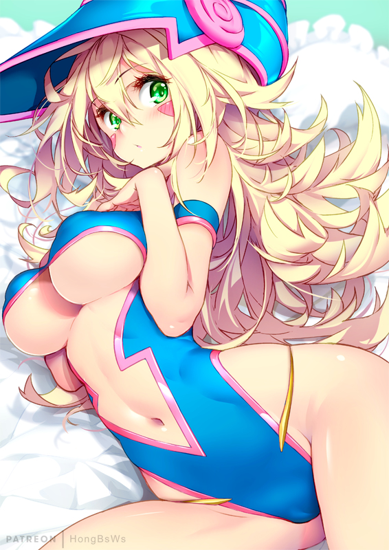This is a pixiv picture whose title is ブラックマジシャンガール.
