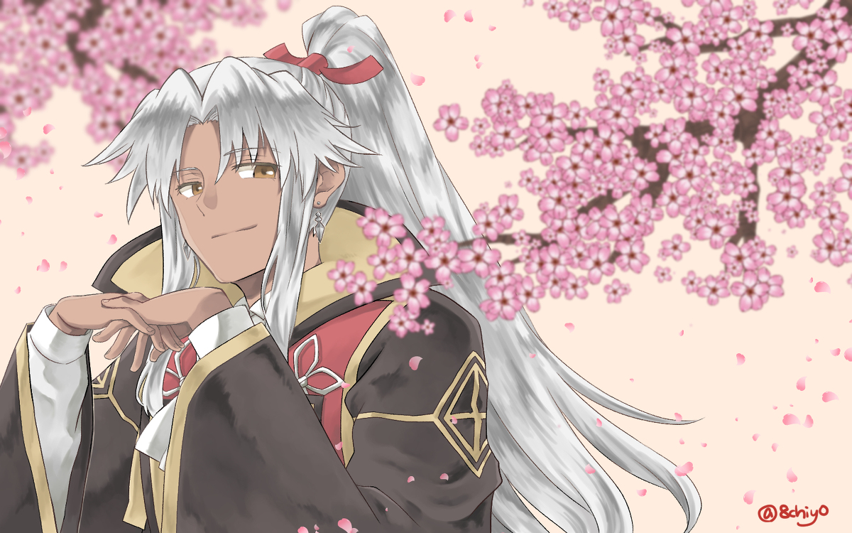 This is a pixiv picture whose title is 春に散った少年.