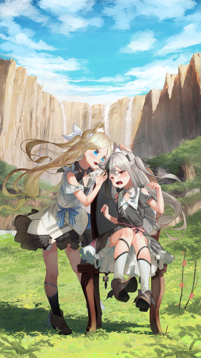 This is a pixiv picture whose title is じゃれあう.