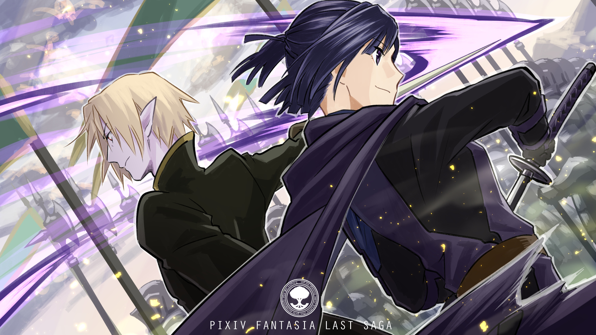 This is a pixiv picture whose title is 【PFLS】約束【英雄と魔王の戦い】.
