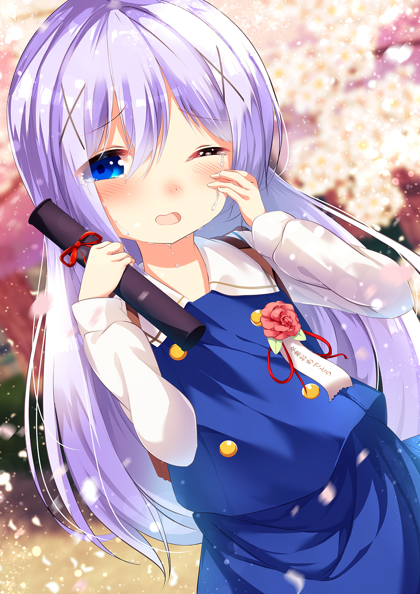 This is a pixiv picture whose title is 卒業チノちゃん.