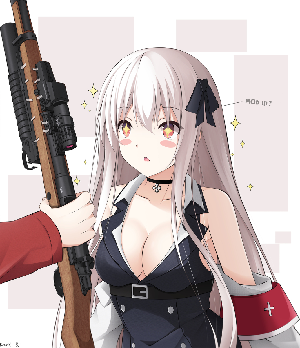 This is a pixiv picture whose title is 98k.