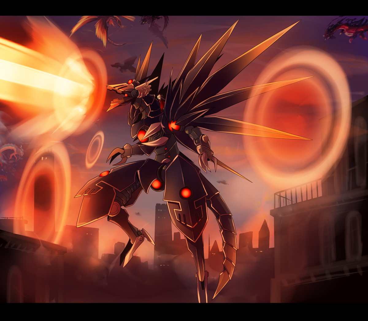 This is a pixiv picture whose title is 【PFLS】魔導竜騎レイヴァルテン【レッドヴァルの戦い】.