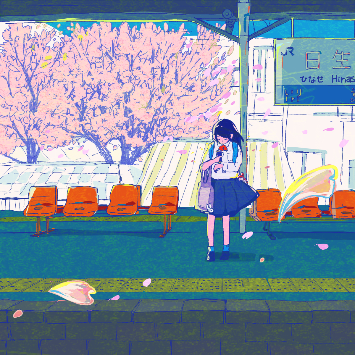 This is a pixiv picture whose title is 日生駅.