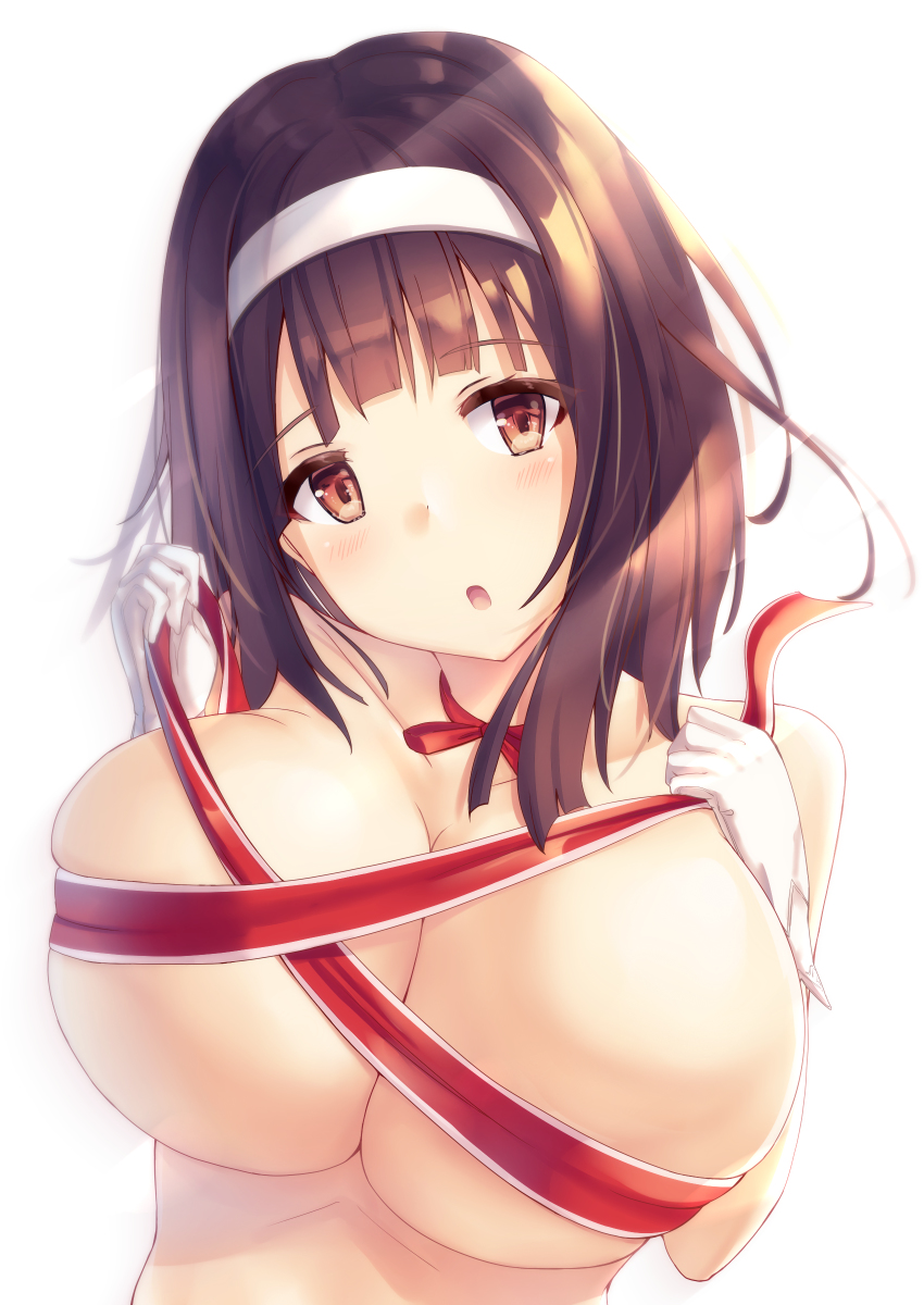 This is a pixiv picture whose title is リボン娘.