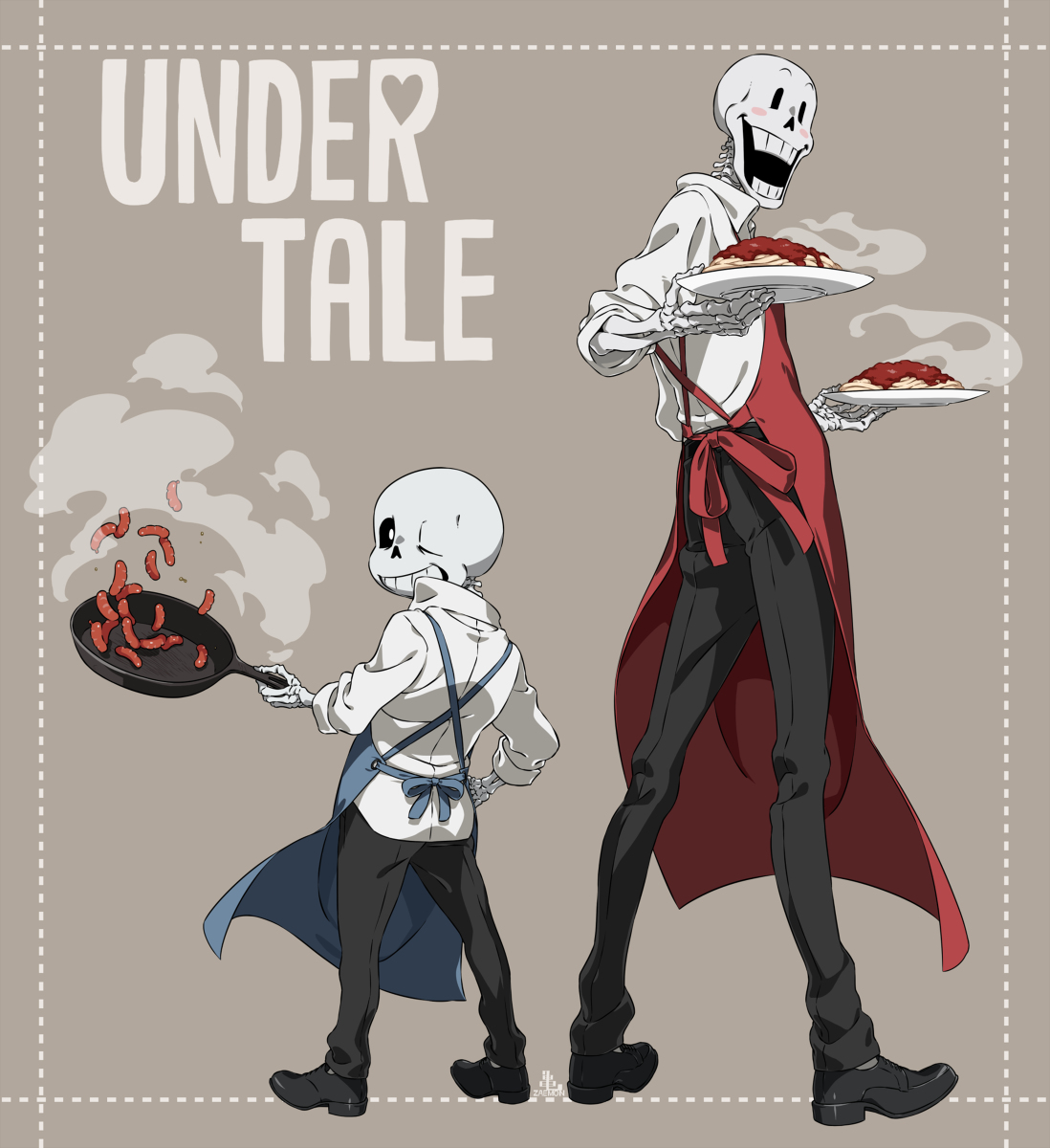 This is a pixiv picture whose title is Skeleton brothers.